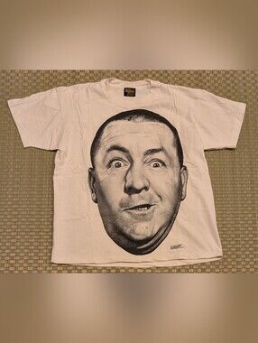 Vintage Changes The Three Stooges Curly Face T-shirt Size Large Made in USA